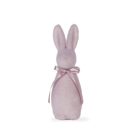 Mini Flocked Rabbit - Lilac