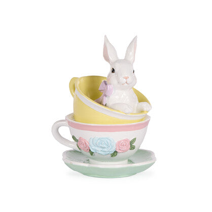 Pastel Bunny Teacup Stack