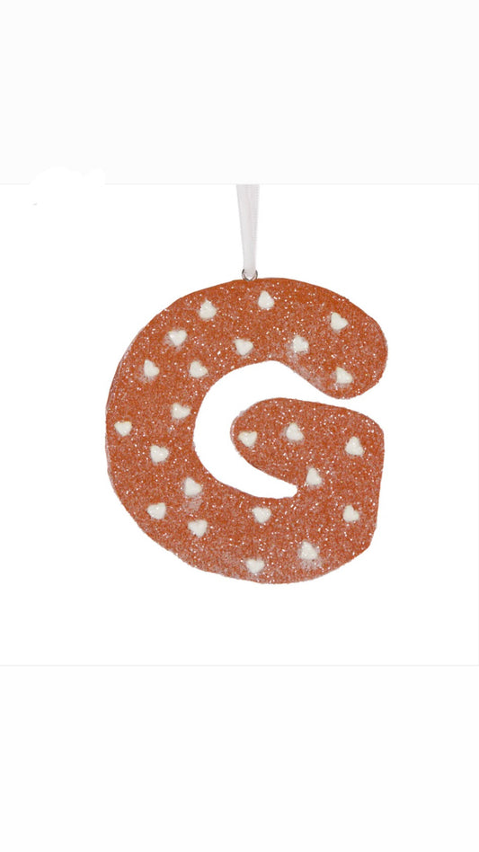 Gingerbread Alphabet Hanging Letter G