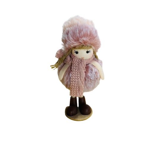 Pink Fluffy Standing or Hanging Girl