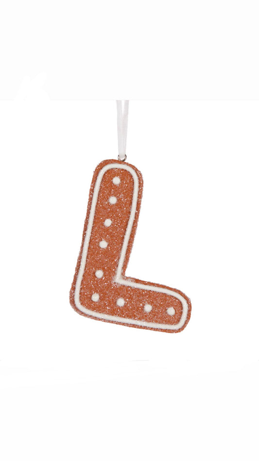Gingerbread Alphabet Hanging Letter L