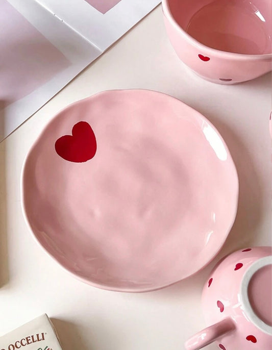 Ceramic Plate with Heart