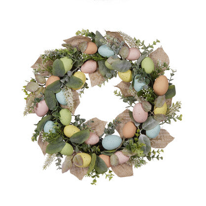 50cm Luxe Pastel Egg Wreath