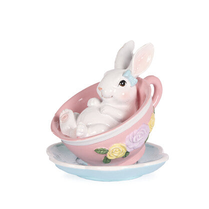 Pastel Pink Bunny Teacup
