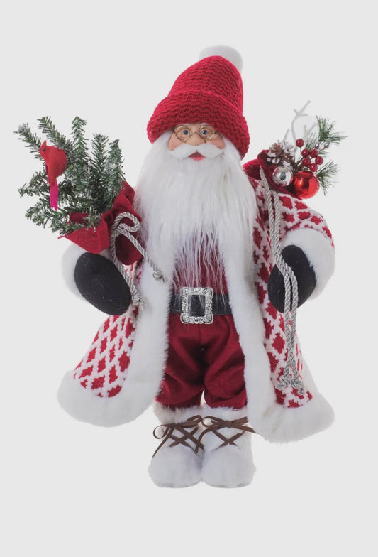 Red/White Jacket Smiling Santa