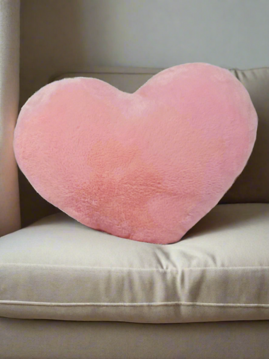 Large Heart Shaped Cushion Pink