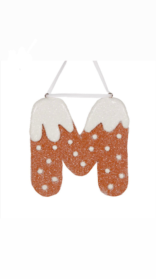 Gingerbread Alphabet Hanging Letter M