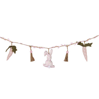 Rosette Rabbit and Carrot Garland