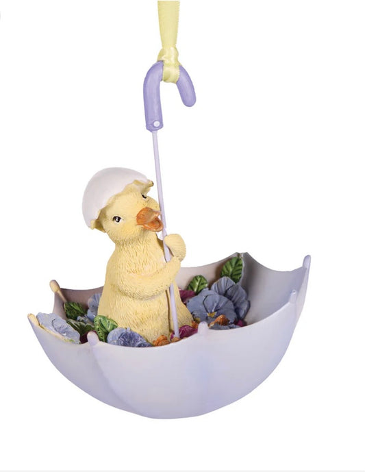 Hanging Pansy Duckling - Purple