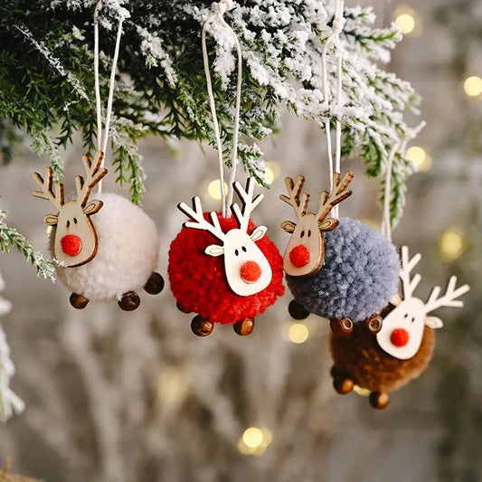 Mini Reindeer Pom Pom Decoration