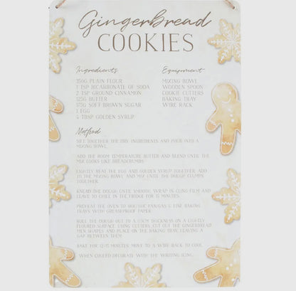 Gingerbread Cookies Recipe Sign