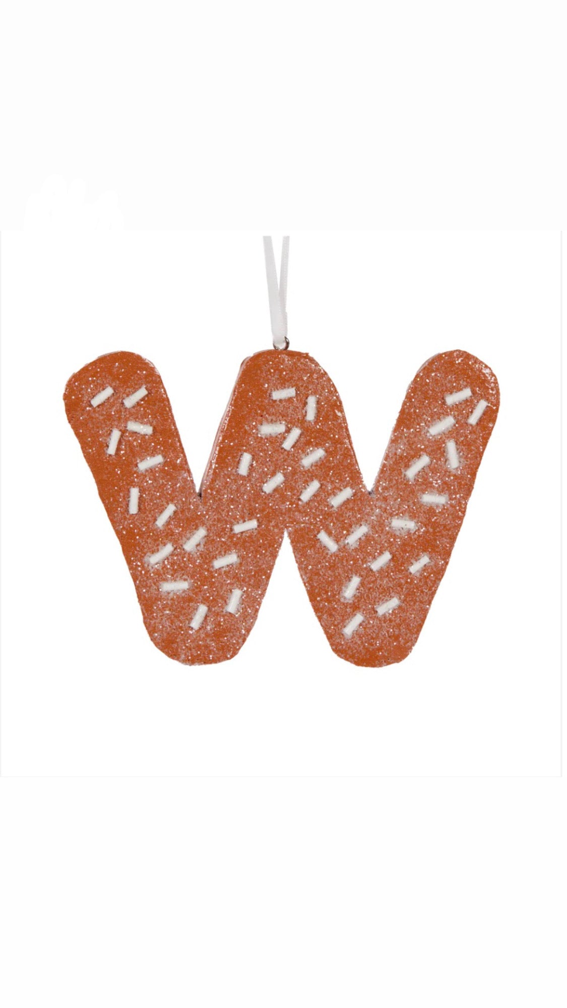 Gingerbread Alphabet Hanging Letter W