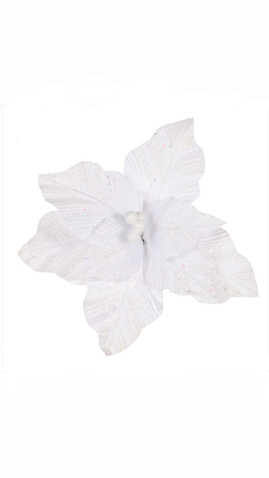 White Flower Clip