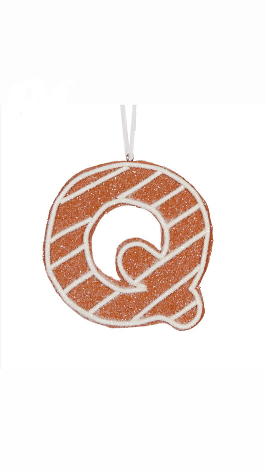 Gingerbread Alphabet Hanging Letter Q