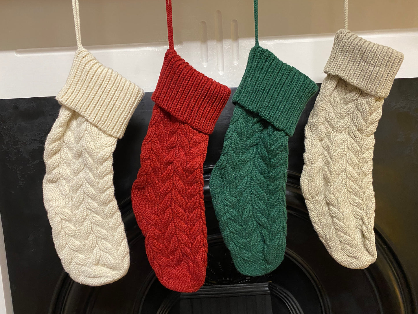 Solid Cable Knit Christmas Stockings