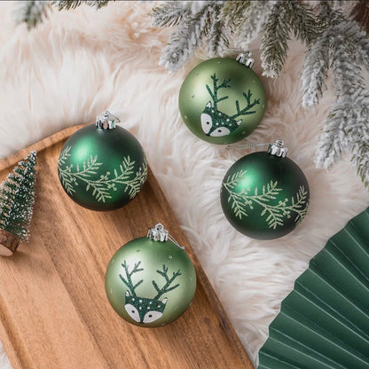 Reindeer Baubles 4 Pack