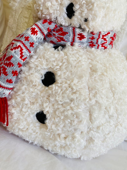 Christmas Sherpa Snowman Pillow