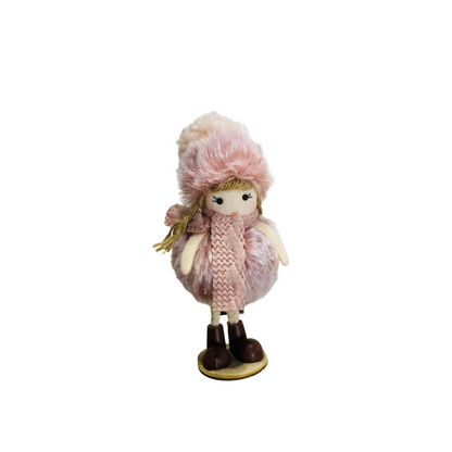 Pink Fluffy Standing or Hanging Girl