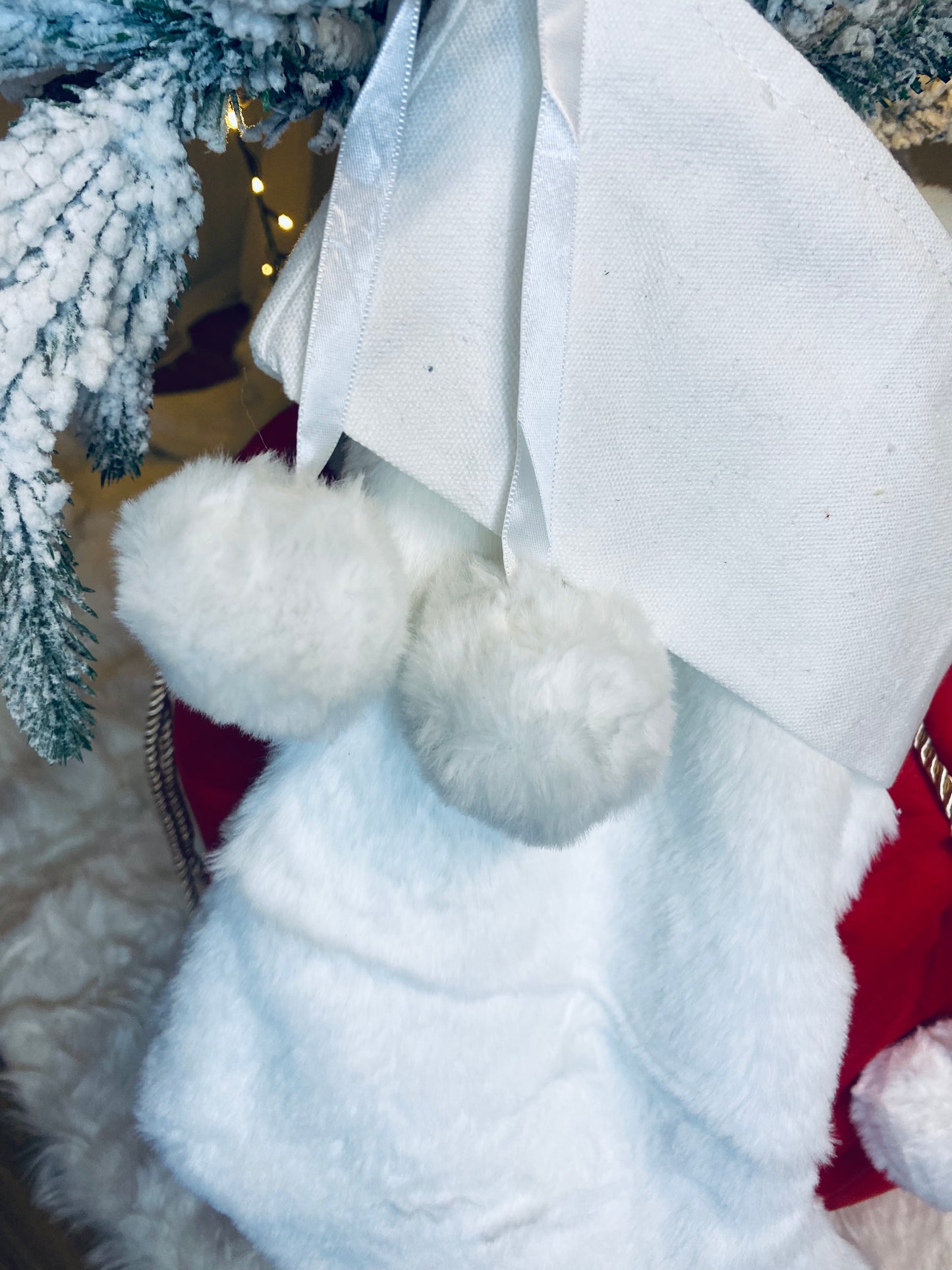 Plush Velvet and Faux Fur Christmas Stockings