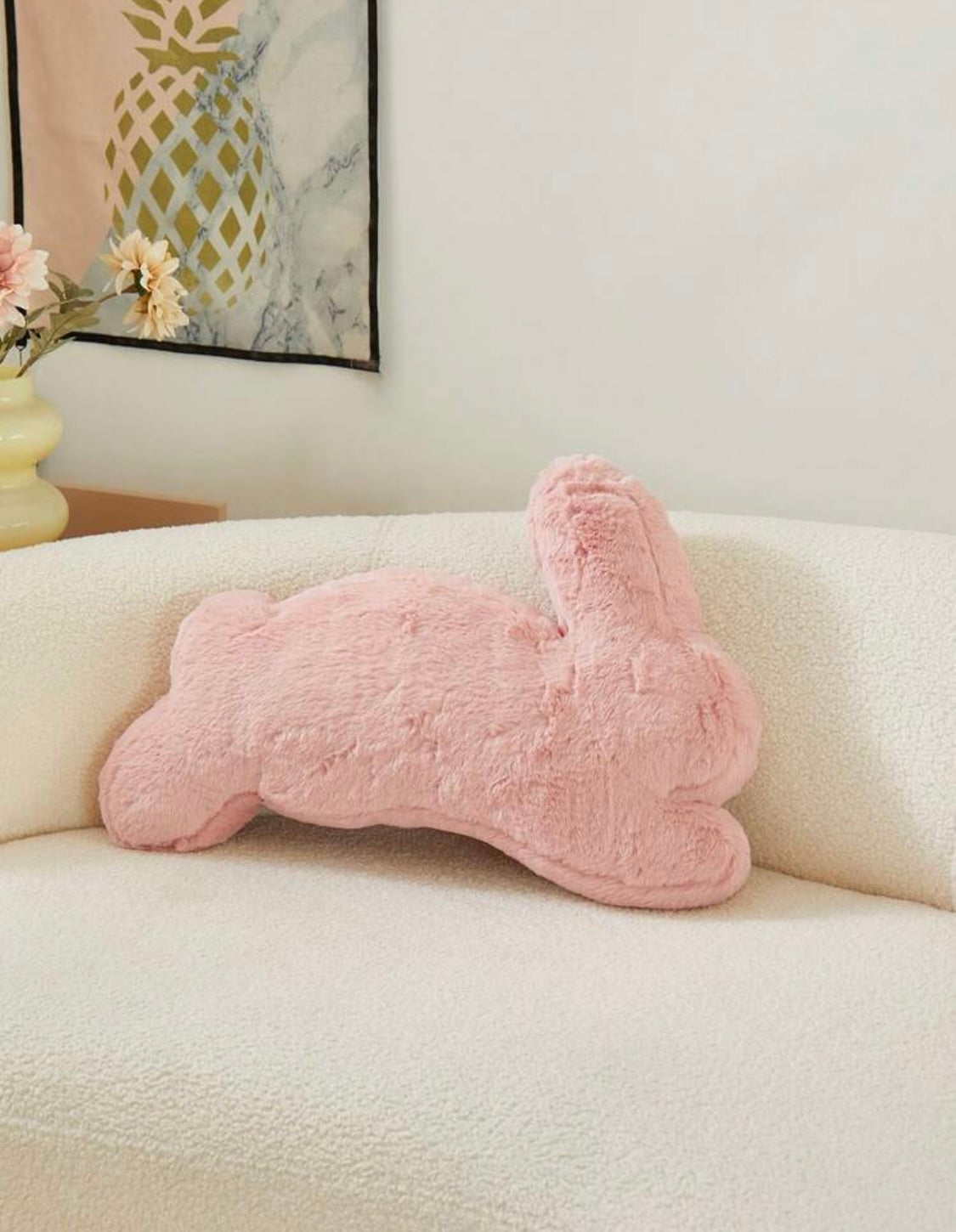 Cutesy Bunny Shaped Soft Bunny Cushion Pink