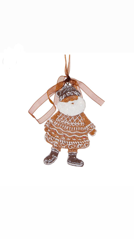 Piped Gingerbread Santa Hanging Decoration