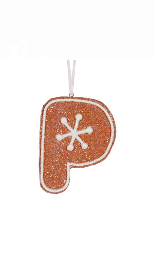 Gingerbread Alphabet Hanging Letter P