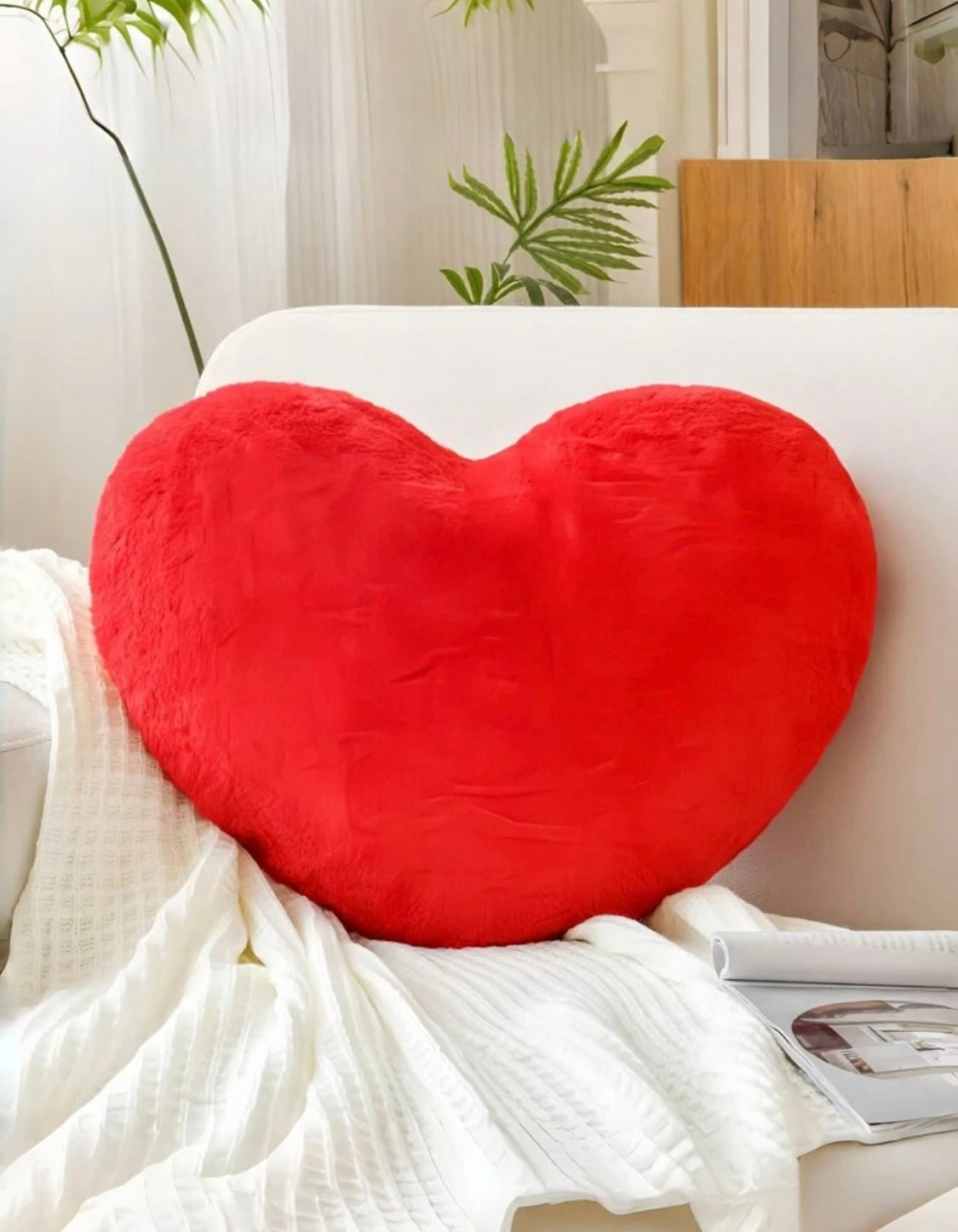 Large Heart Cushion Red