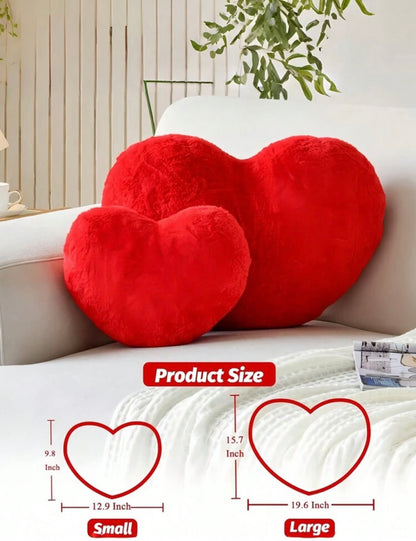 Large Heart Cushion Red