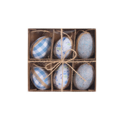 Blue Gingham Eggs Gift Box