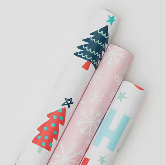 ‘Ho Ho Ho’ Gift Wrapping Paper Rolls 3pack Christmas Wrap
