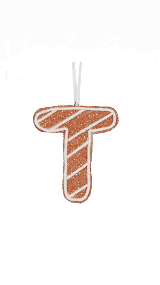 Gingerbread Alphabet Hanging Letter T