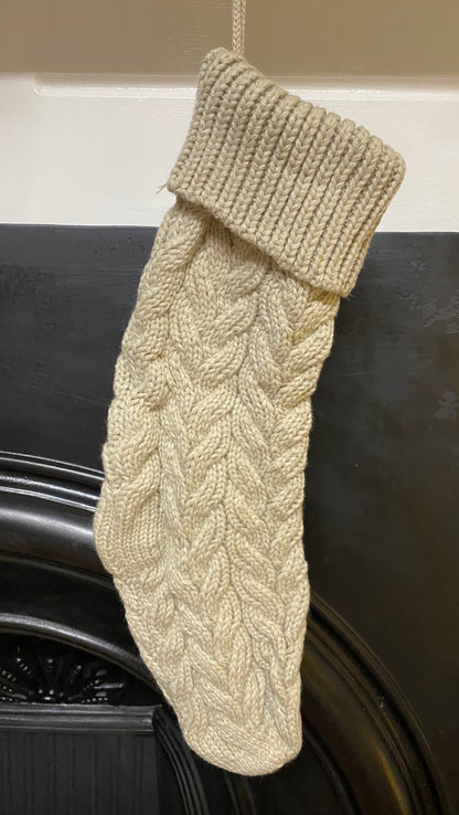 Solid Cable Knit Christmas Stockings