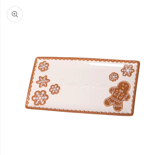 Ceramic Gingerbread Cookie Platter