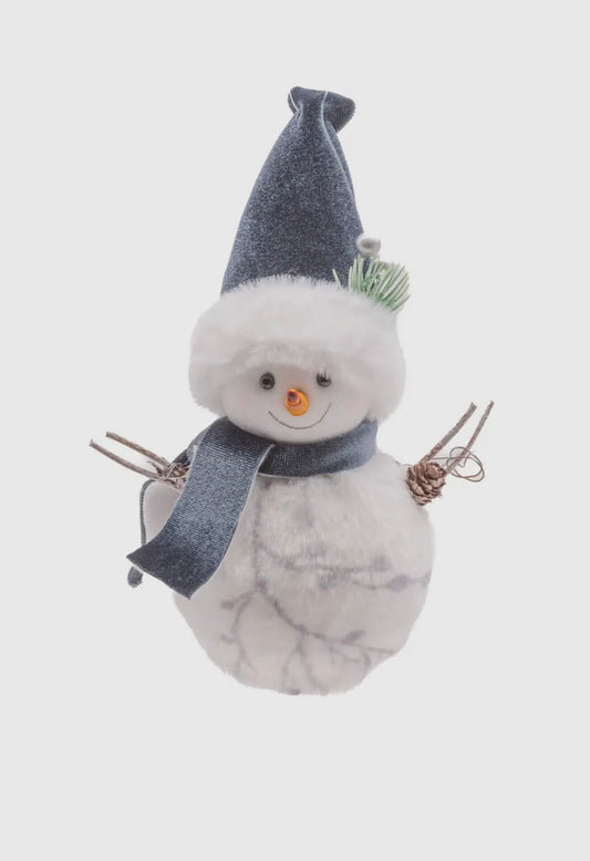Cozy Navy Snowman