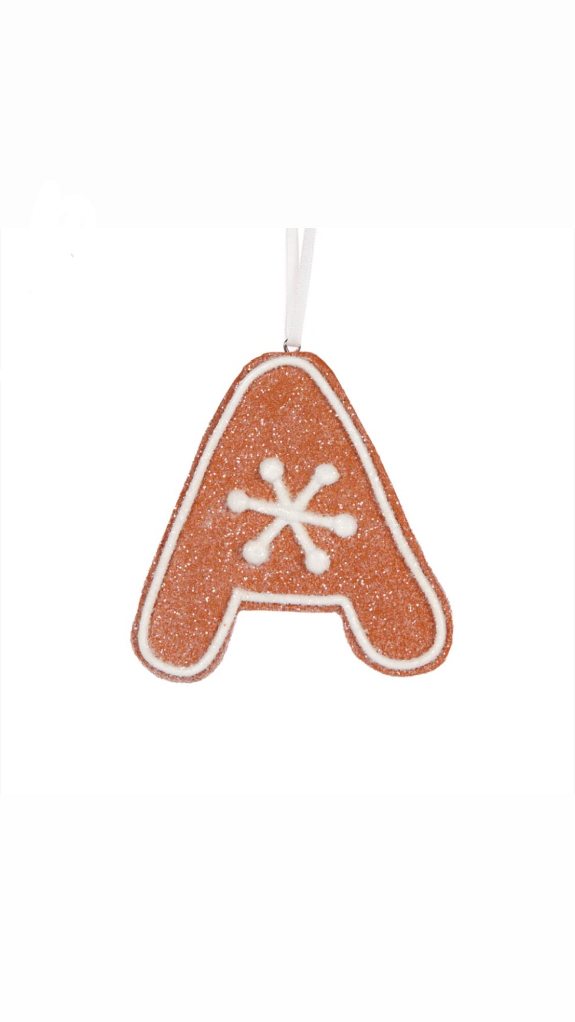 Gingerbread Alphabet Hanging Decoration Letter A