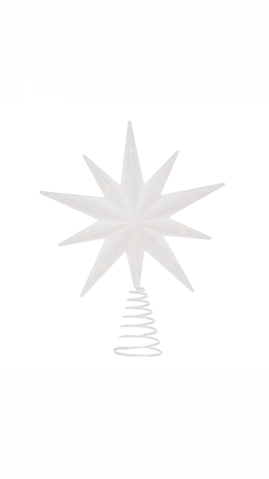 9 Point LED White Star Tree Topper