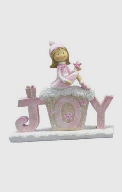 Joy or Merry Xmas Fairy Plaque
