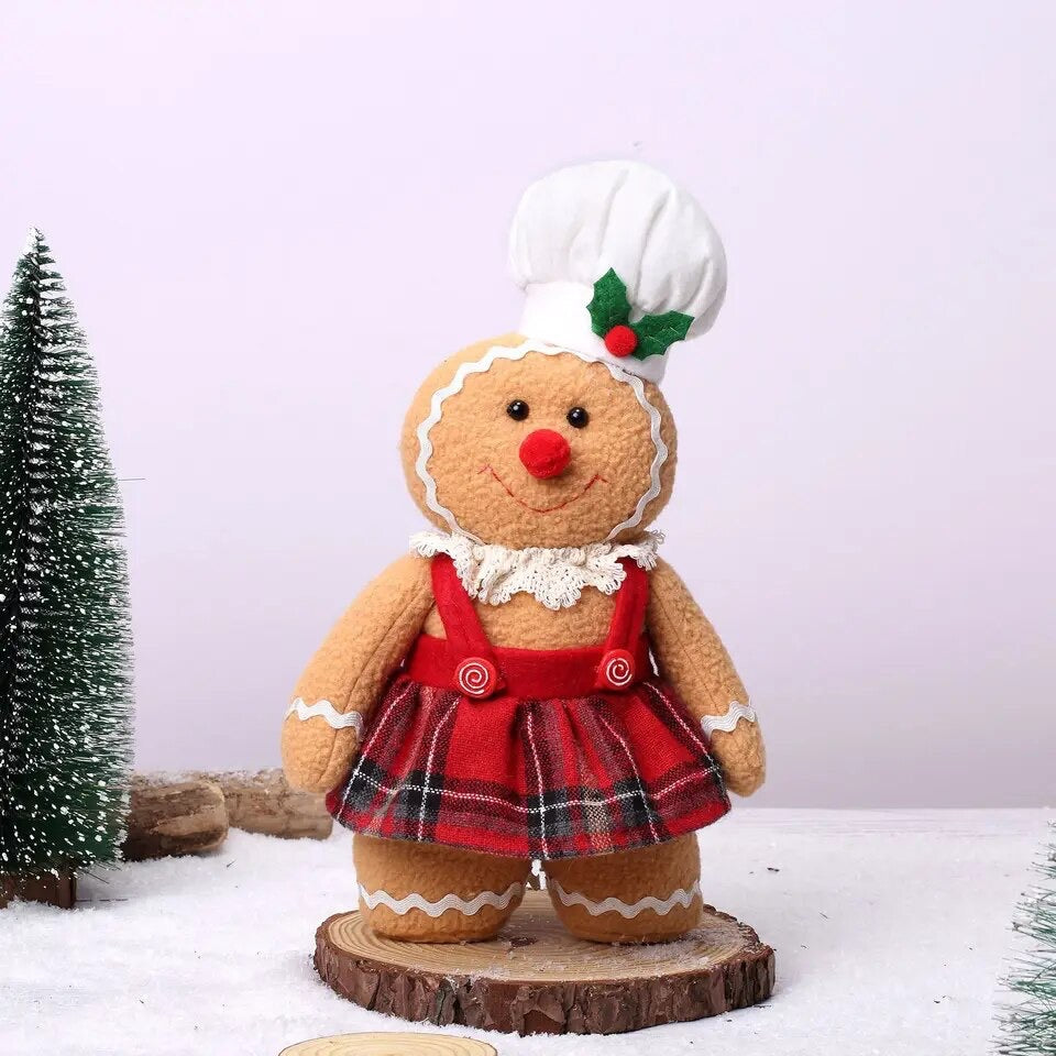 Chef Hat Gingerbread Girl Plush Doll