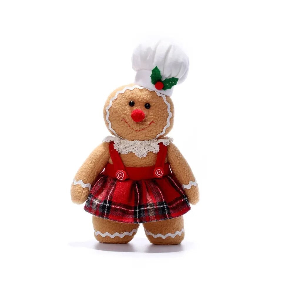 Chef Hat Gingerbread Girl Plush Doll