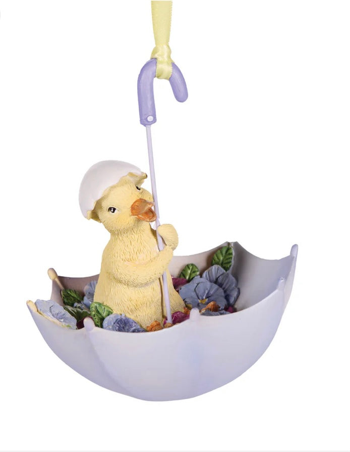 Hanging Pansy Duckling - Purple