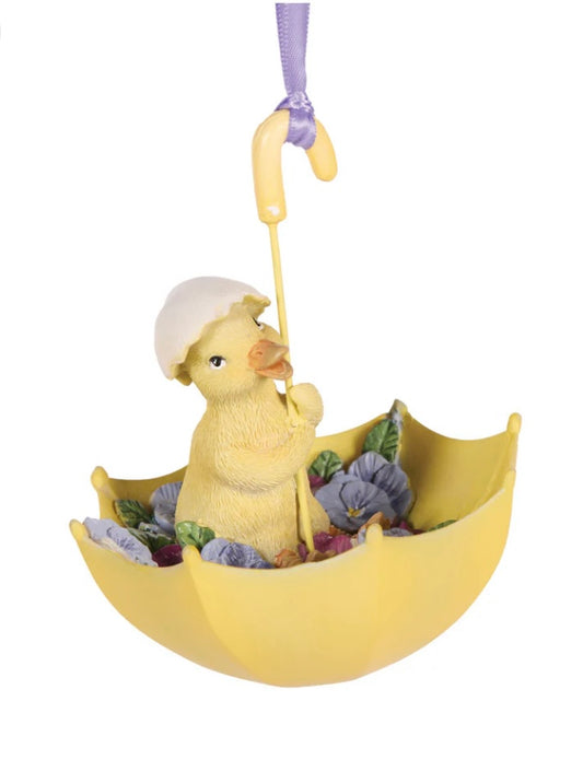 Hanging Pansy Duckling - Yellow