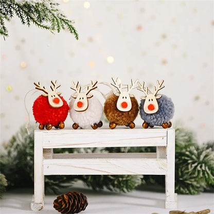 Mini Reindeer Pom Pom Decoration