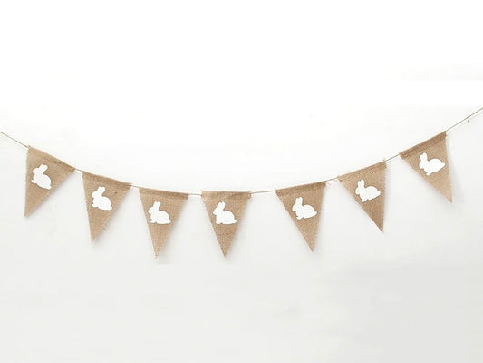 Hessian Bunny Bunting